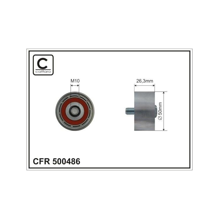 Kreipiantysis skriemulys, V formos rumbuotas diržas CAFFARO 500486