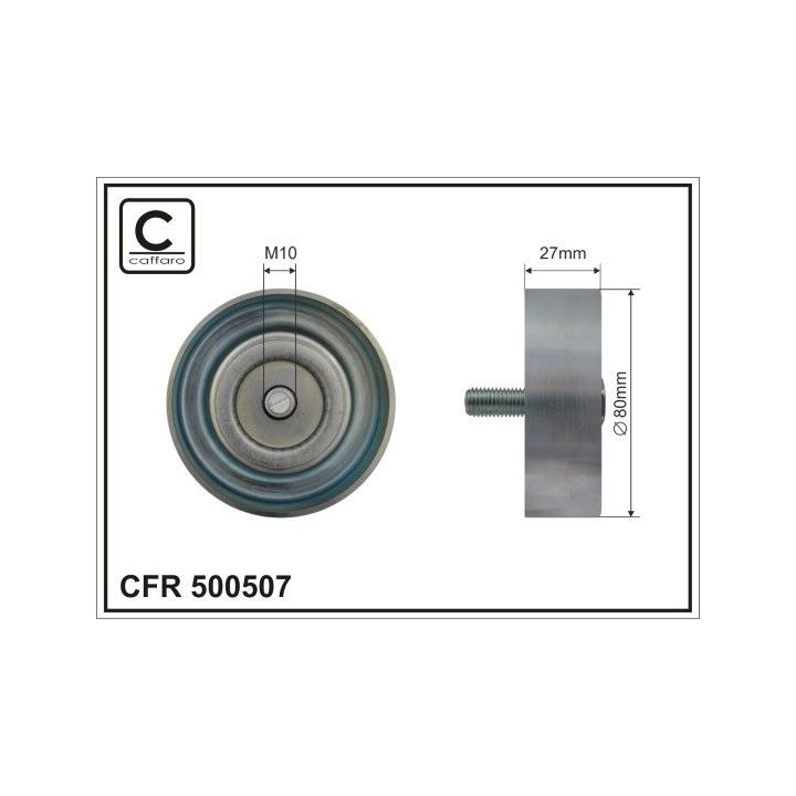 Kreipiantysis skriemulys, V formos rumbuotas diržas CAFFARO 500507