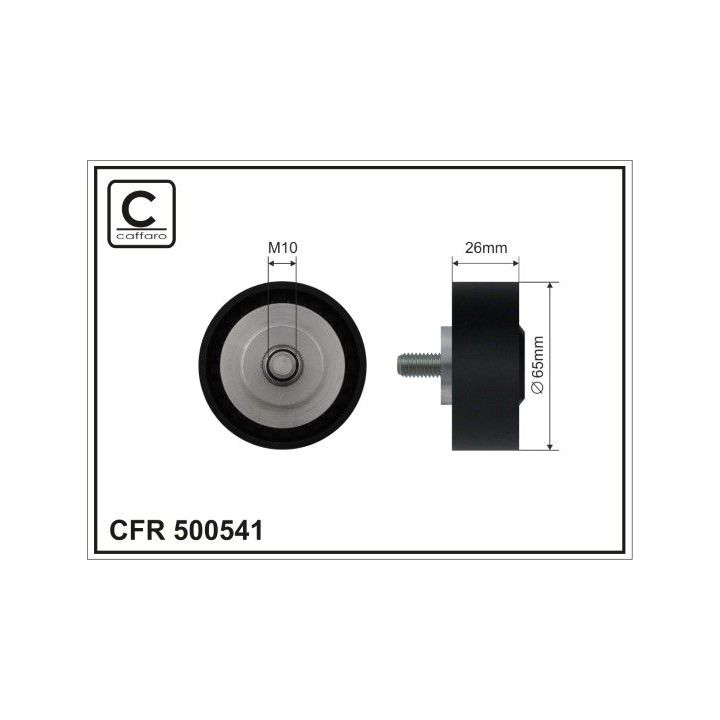 Kreipiantysis skriemulys, V formos rumbuotas diržas CAFFARO 500541