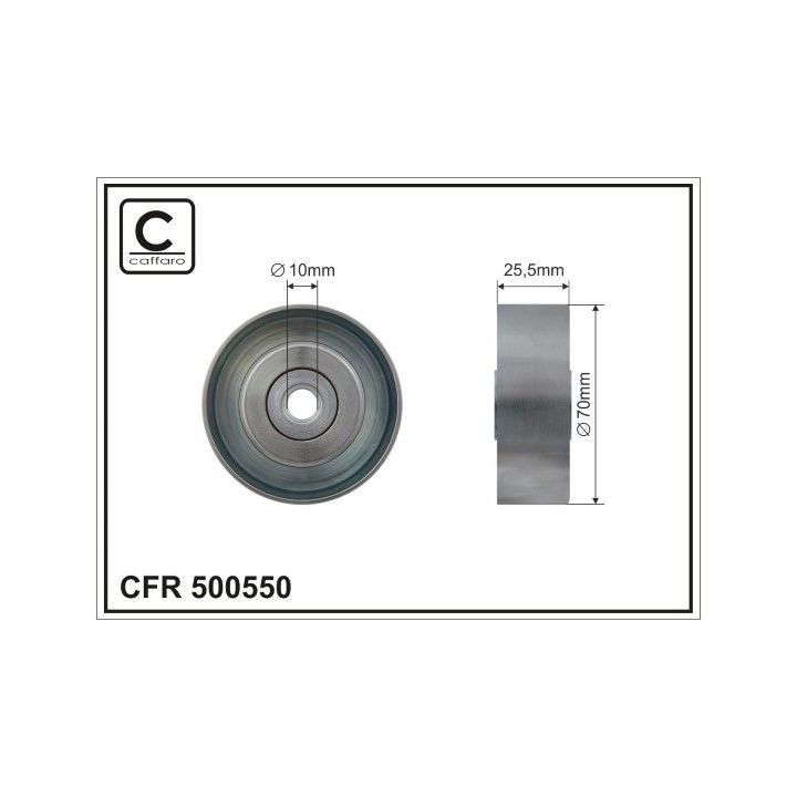 Kreipiantysis skriemulys, V formos rumbuotas diržas CAFFARO 500550