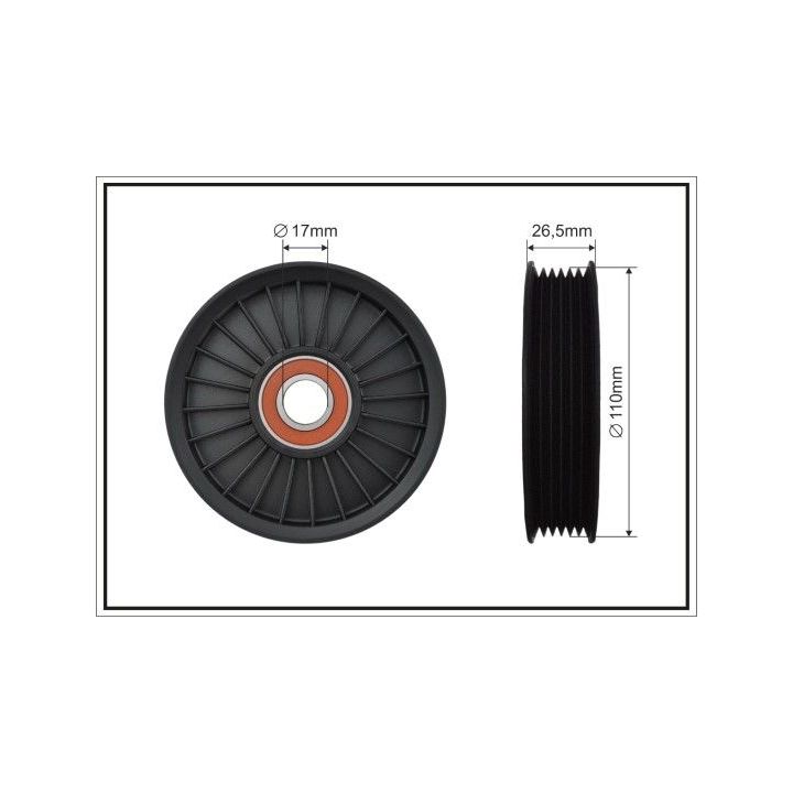 Kreipiantysis skriemulys, V formos rumbuotas diržas CAFFARO 500572