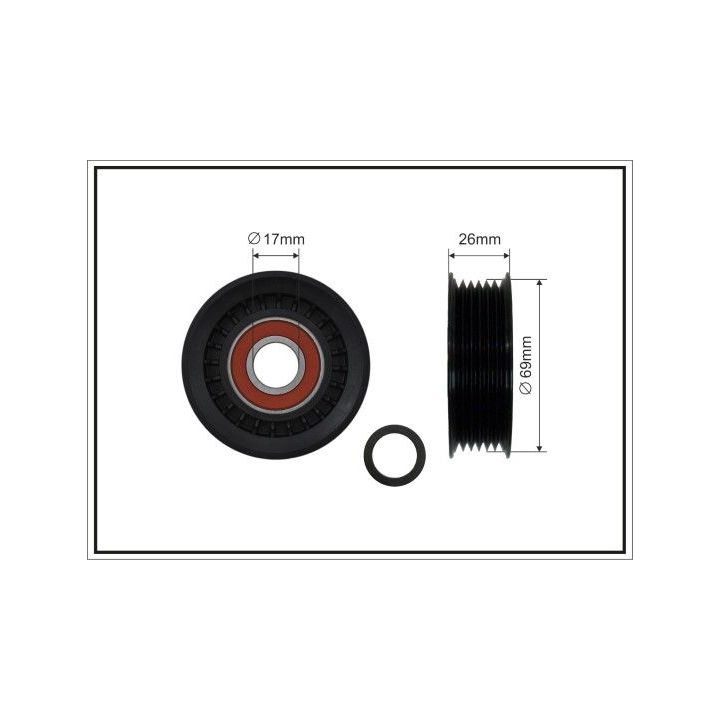 Kreipiantysis skriemulys, V formos rumbuotas diržas CAFFARO 84-91