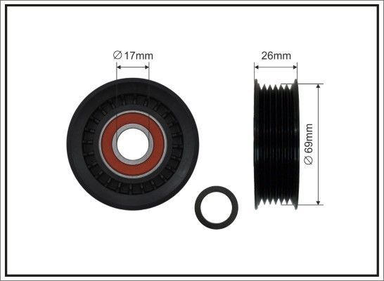 Kreipiantysis skriemulys, V formos rumbuotas diržas CAFFARO 84-91