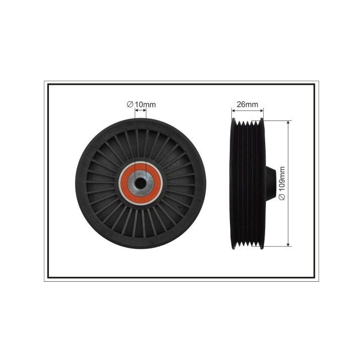 Kreipiantysis skriemulys, V formos rumbuotas diržas CAFFARO 85-99