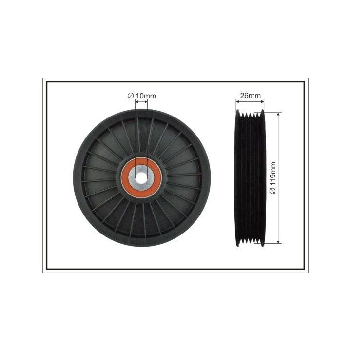Kreipiantysis skriemulys, V formos rumbuotas diržas CAFFARO 89-98
