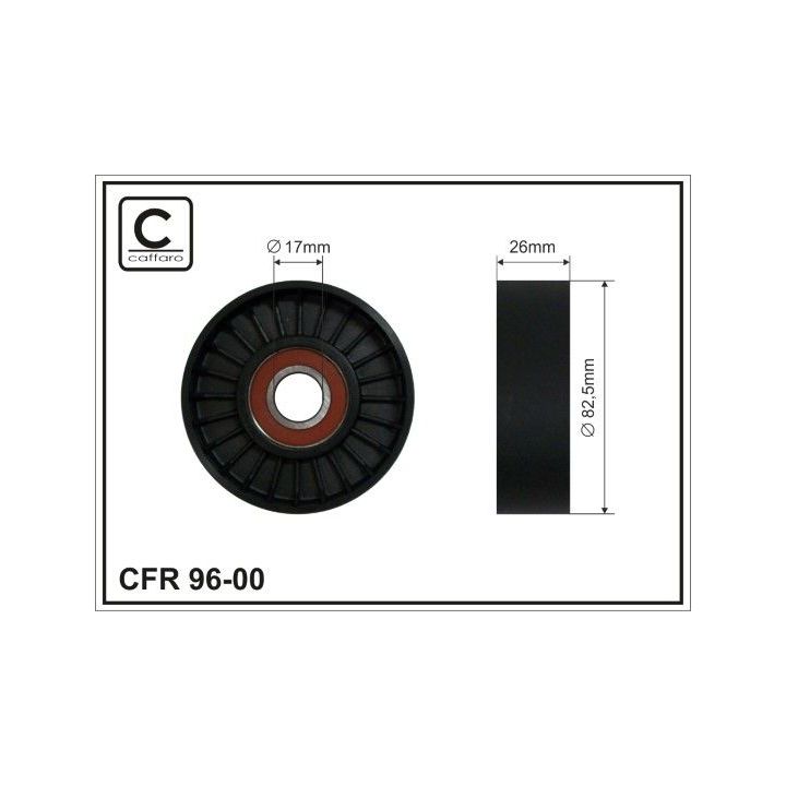 Kreipiantysis skriemulys, V formos rumbuotas diržas CAFFARO 96-00