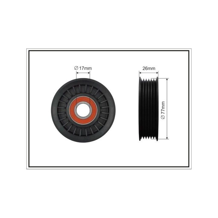 Kreipiantysis skriemulys, V formos rumbuotas diržas CAFFARO 99-00