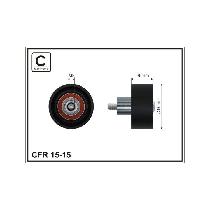 Kreipiantysis skriemulys, paskirstymo diržas CAFFARO 15-15