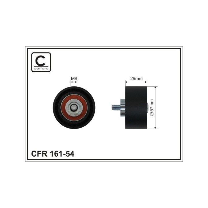 Kreipiantysis skriemulys, paskirstymo diržas CAFFARO 161-54