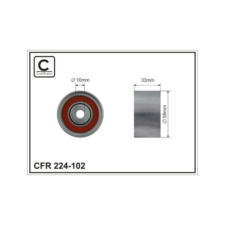 Kreipiantysis skriemulys, paskirstymo diržas CAFFARO 224-102