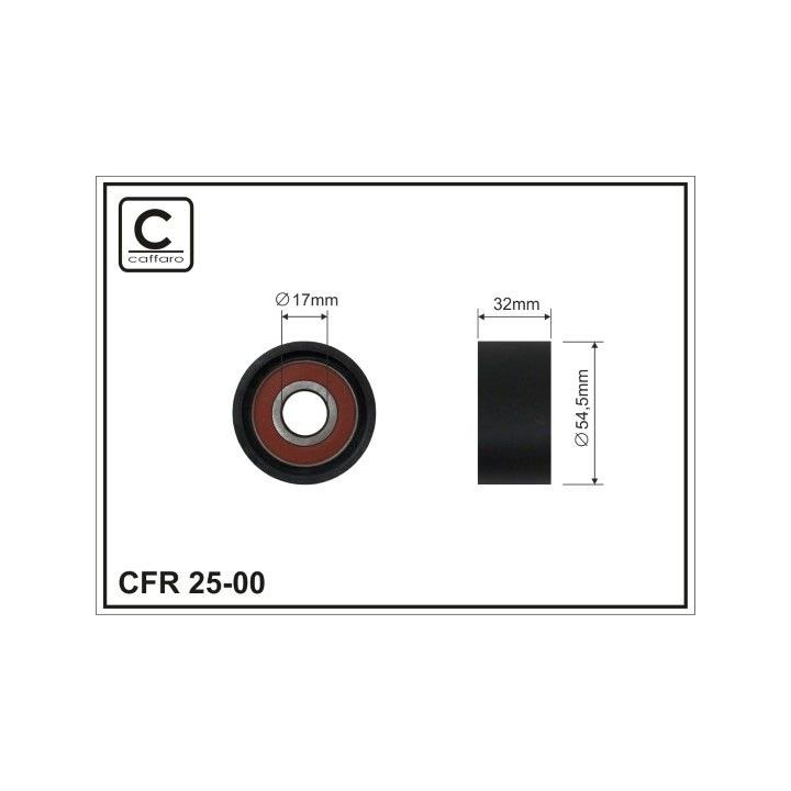 Kreipiantysis skriemulys, paskirstymo diržas CAFFARO 25-00
