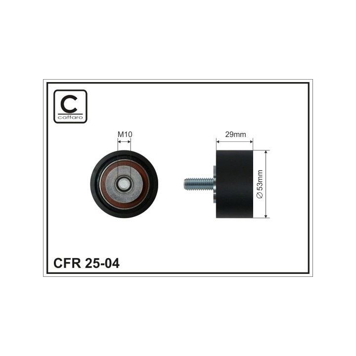 Kreipiantysis skriemulys, paskirstymo diržas CAFFARO 25-04