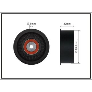 Kreipiantysis skriemulys, paskirstymo diržas CAFFARO 28-22