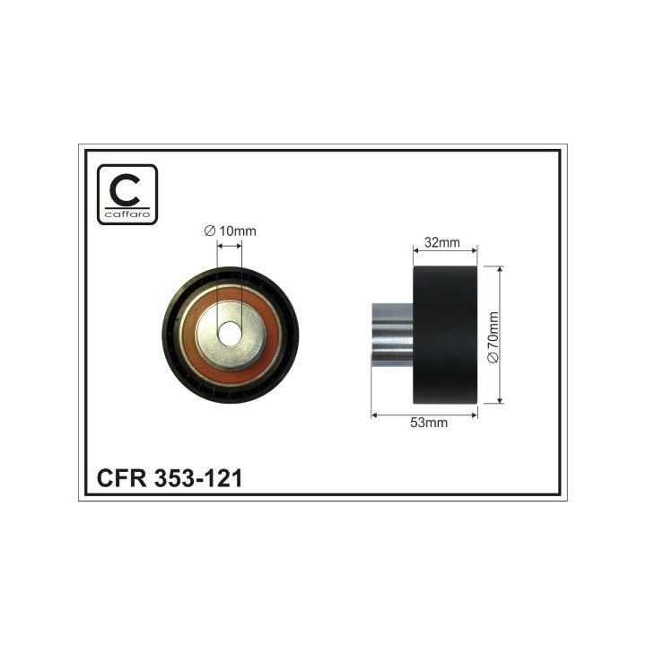Kreipiantysis skriemulys, paskirstymo diržas CAFFARO 353-121