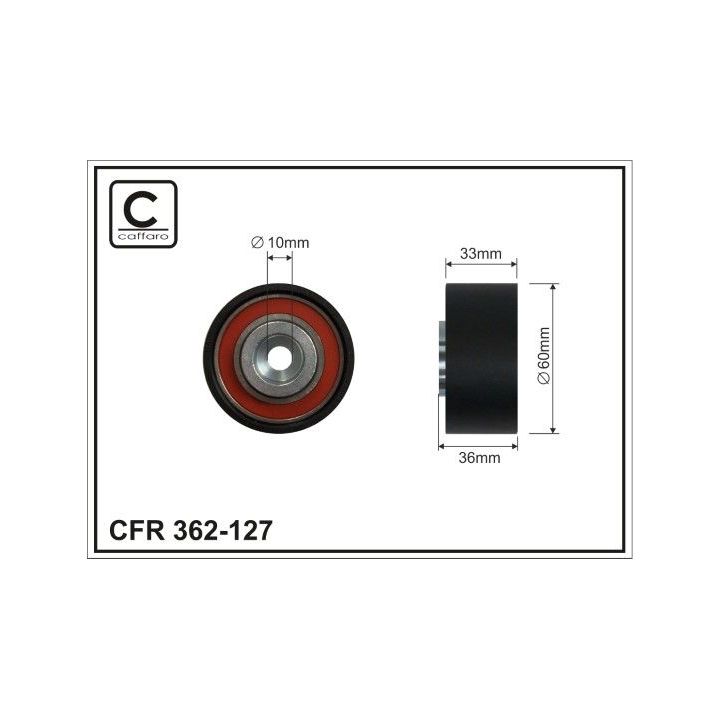Kreipiantysis skriemulys, paskirstymo diržas CAFFARO 362-127