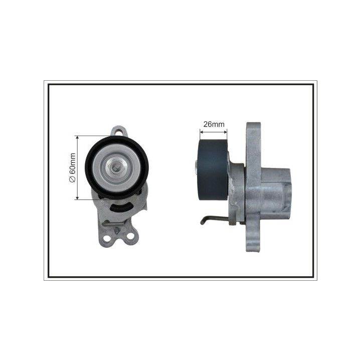 įtempiklio svirtis, V formos rumbuotas diržas CAFFARO 100394SP