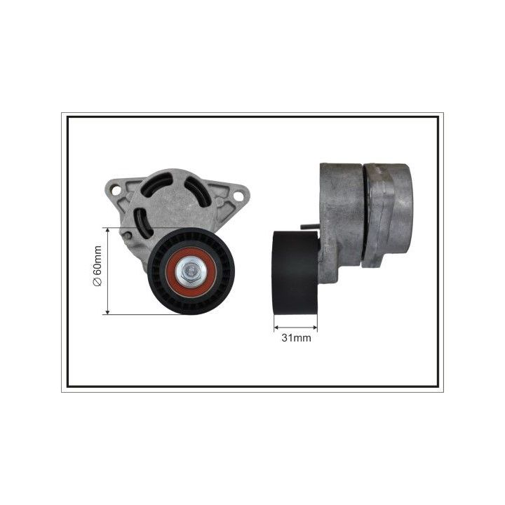 įtempiklio svirtis, V formos rumbuotas diržas CAFFARO 118700SP