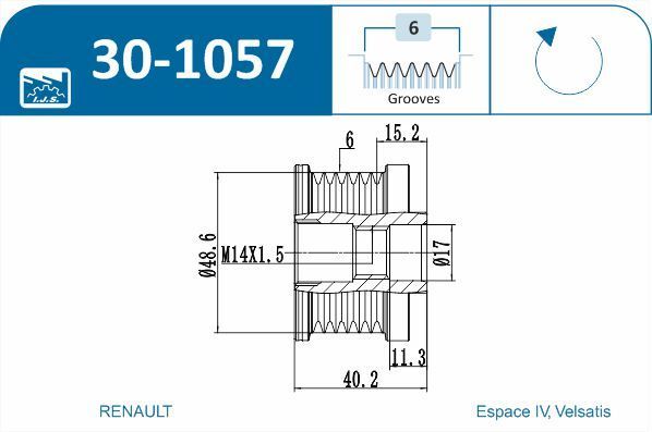 Laisvos eigos sankaba, kint. sr. generatorius IJS GROUP 30-1057