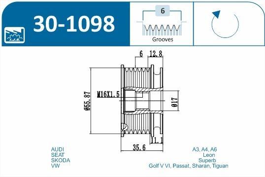 Laisvos eigos sankaba, kint. sr. generatorius IJS GROUP 30-1098
