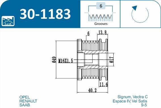Laisvos eigos sankaba, kint. sr. generatorius IJS GROUP 30-1183