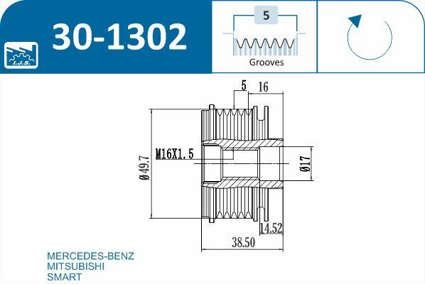Laisvos eigos sankaba, kint. sr. generatorius IJS GROUP 30-1302