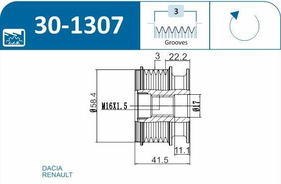 Laisvos eigos sankaba, kint. sr. generatorius IJS GROUP 30-1307