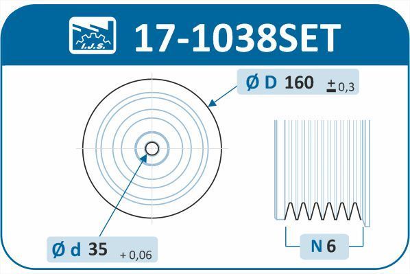 Alkūninio veleno skriemulių rinkinys IJS GROUP 17-1038SET