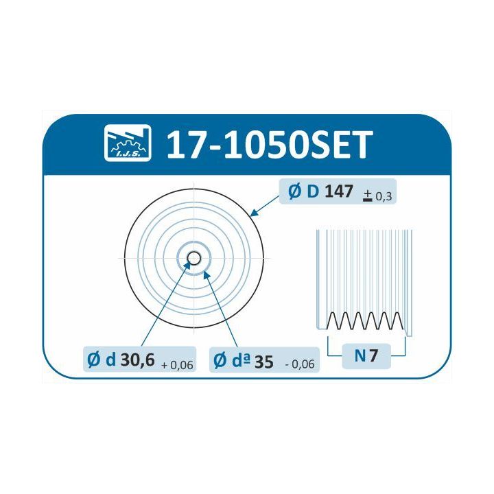 Alkūninio veleno skriemulių rinkinys IJS GROUP 17-1050SET