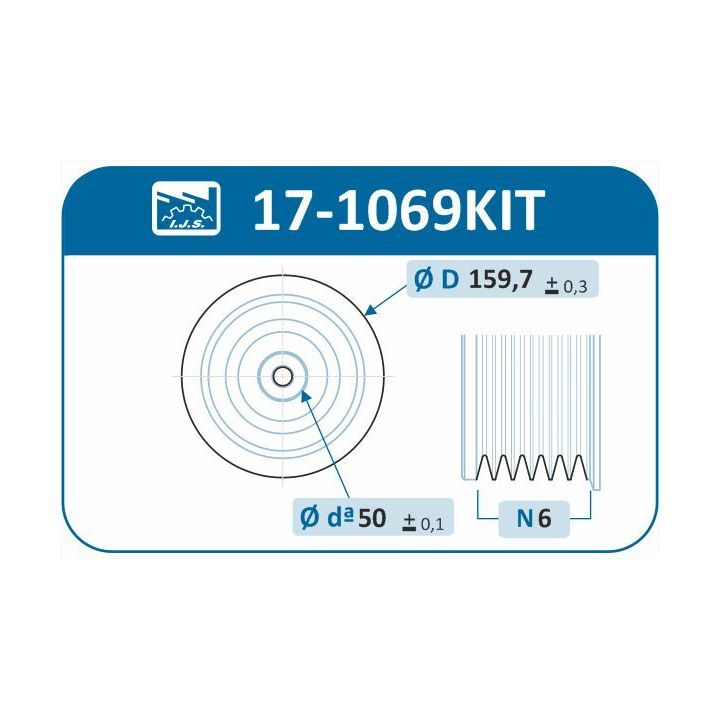 Alkūninio veleno skriemulių rinkinys IJS GROUP 17-1069KIT