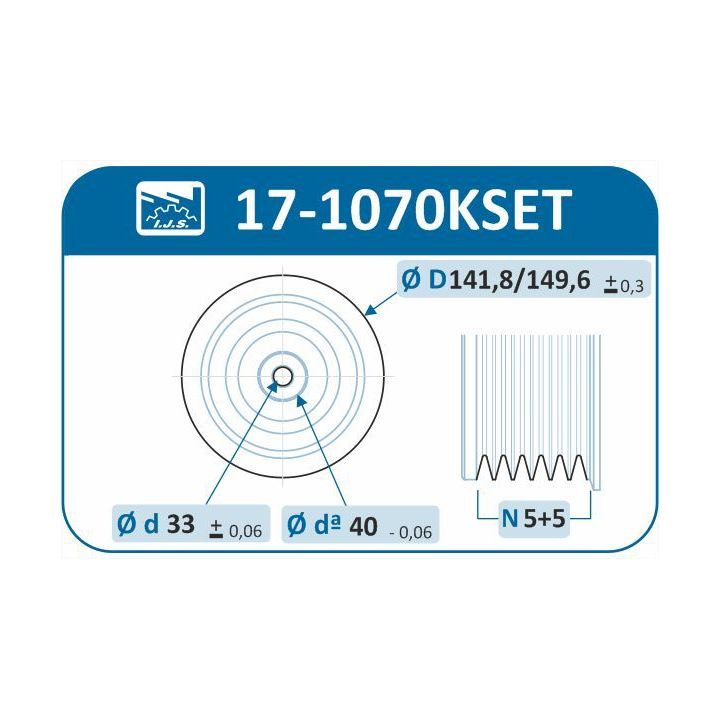 Alkūninio veleno skriemulių rinkinys IJS GROUP 17-1070KSET