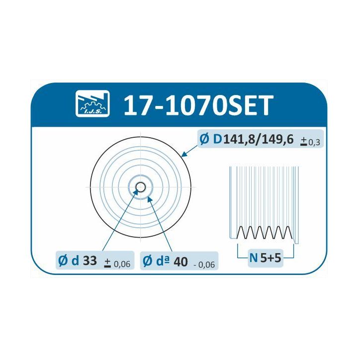 Alkūninio veleno skriemulių rinkinys IJS GROUP 17-1070SET