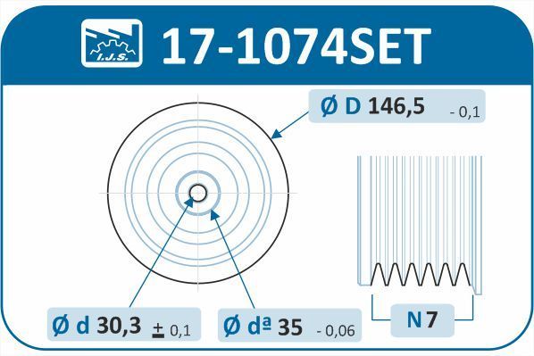 Alkūninio veleno skriemulių rinkinys IJS GROUP 17-1074SET
