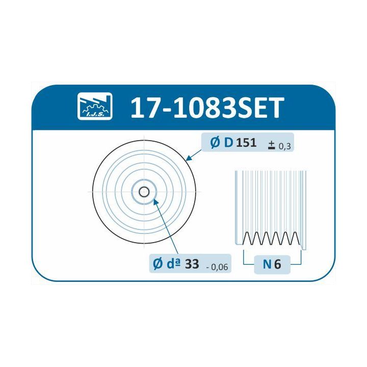 Alkūninio veleno skriemulių rinkinys IJS GROUP 17-1083SET