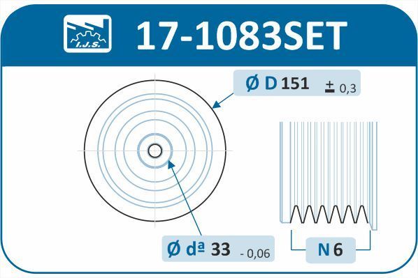 Alkūninio veleno skriemulių rinkinys IJS GROUP 17-1083SET