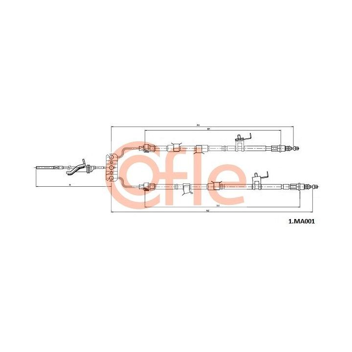 Trosas, stovėjimo stabdys COFLE 1.MA001