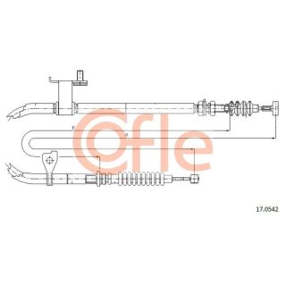Trosas, stovėjimo stabdys COFLE 17.0542