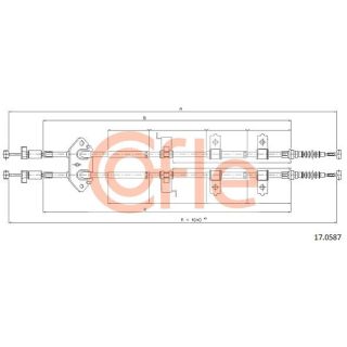 Trosas, stovėjimo stabdys COFLE 17.0587