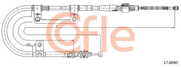 Trosas, stovėjimo stabdys COFLE 17.6040