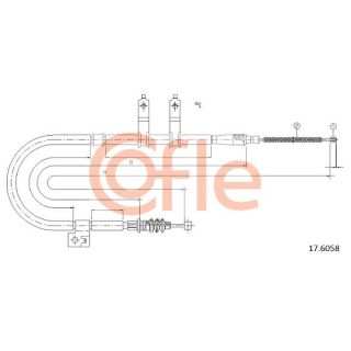 Trosas, stovėjimo stabdys COFLE 17.6058