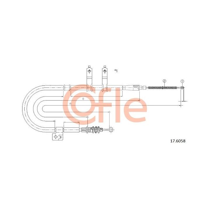 Trosas, stovėjimo stabdys COFLE 17.6058