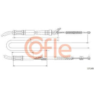 Trosas, stovėjimo stabdys COFLE 92.17.143