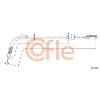 Akceleratoriaus trosas COFLE 12.7308