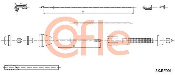 Akceleratoriaus trosas COFLE 3K.RE001