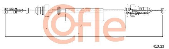Akceleratoriaus trosas COFLE 413.23