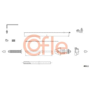 Akceleratoriaus trosas COFLE 493.1