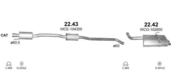 Išmetimo sistema POLMO POLMO00049