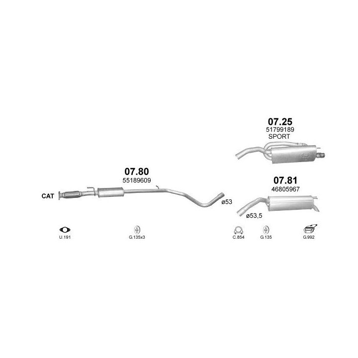 Išmetimo sistema POLMO POLMO00088