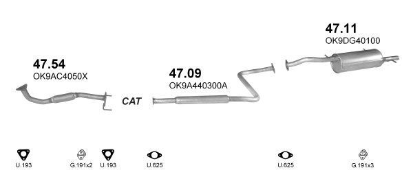 Išmetimo sistema POLMO POLMO00120