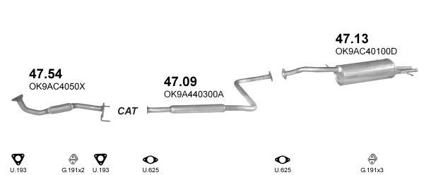 Išmetimo sistema POLMO POLMO00122