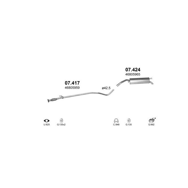 Išmetimo sistema POLMO POLMO00161